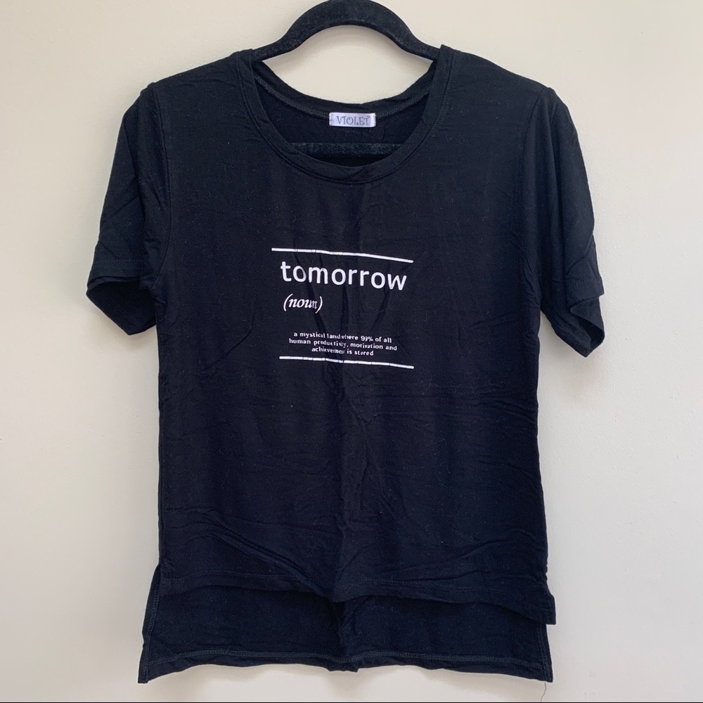 Black graphic tee
